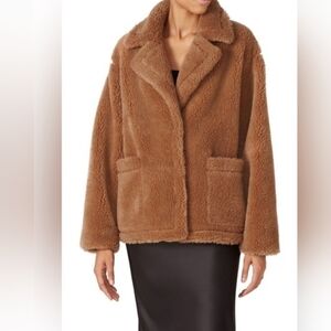 STAND STUDIO Marina Faux Shearling Jacket L